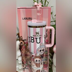 Authentic Limited Edition Stanley Pink and White Labubu Tumbler